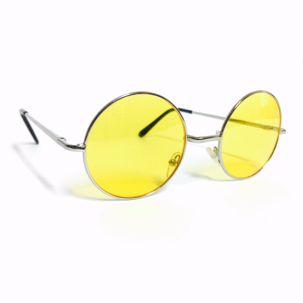 Yellow Tinted Round Sunglasses