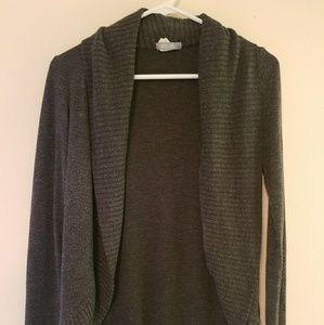 Heathered dark gray cardigan