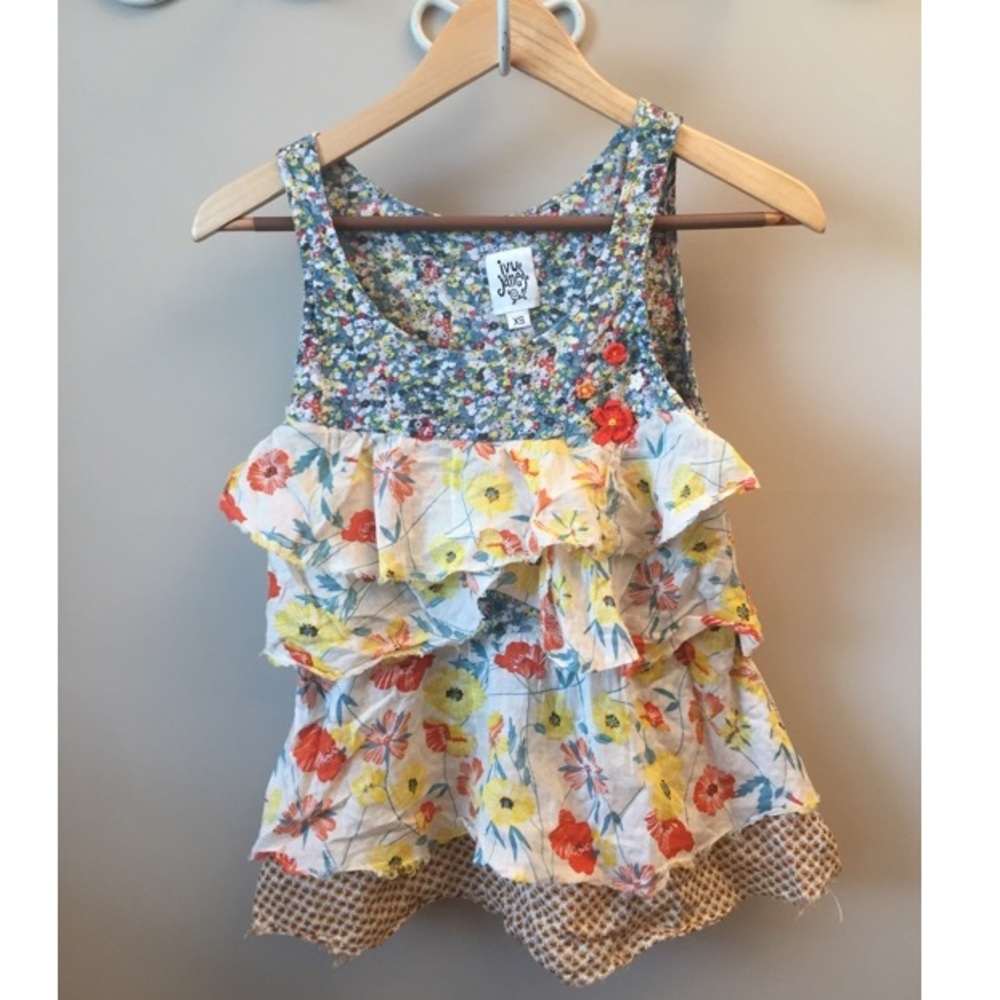Floral Ruffle Top - Picture 1 of 1