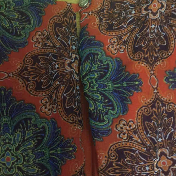 Flowing orange patterned dress - Picture 4 of 4