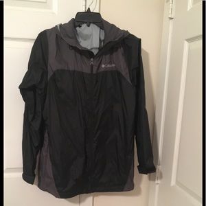 Lightweight Columbia rain jacket.