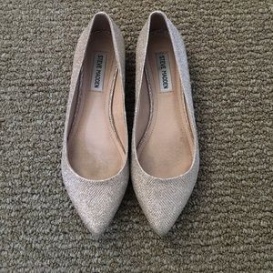 Steve Madden gold and silver flats