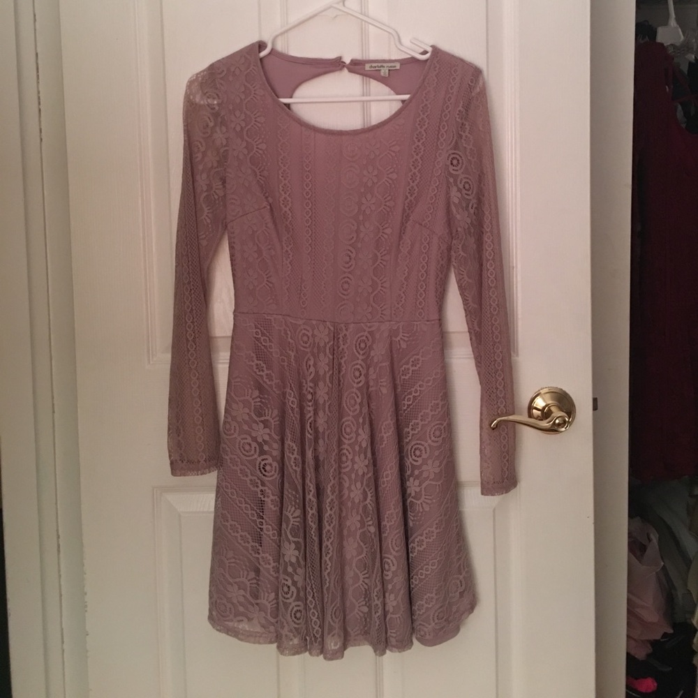 Lilac Lace Skater Dress