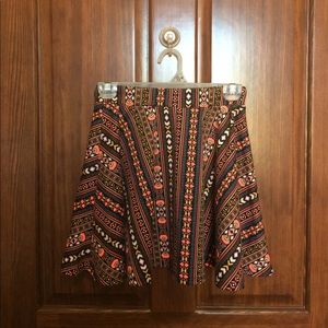 Red, Orange, and Black Circle Skirt (Small)