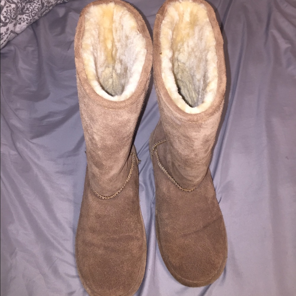 BearPaw tall suede, wool lining