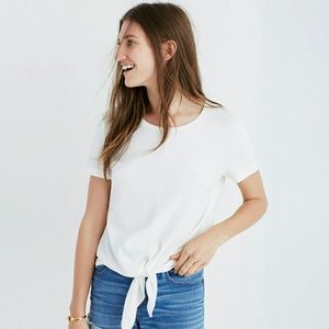 BACKORDERED Madewell Modern Tie Front Top