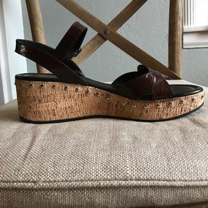 Cork wedge sandal