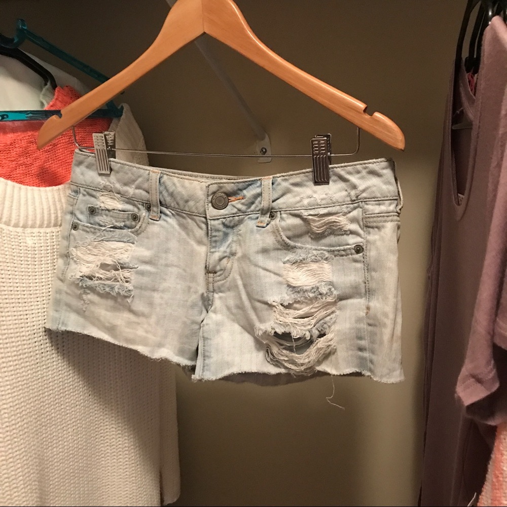 American Eagle Distressed Jean Shorts