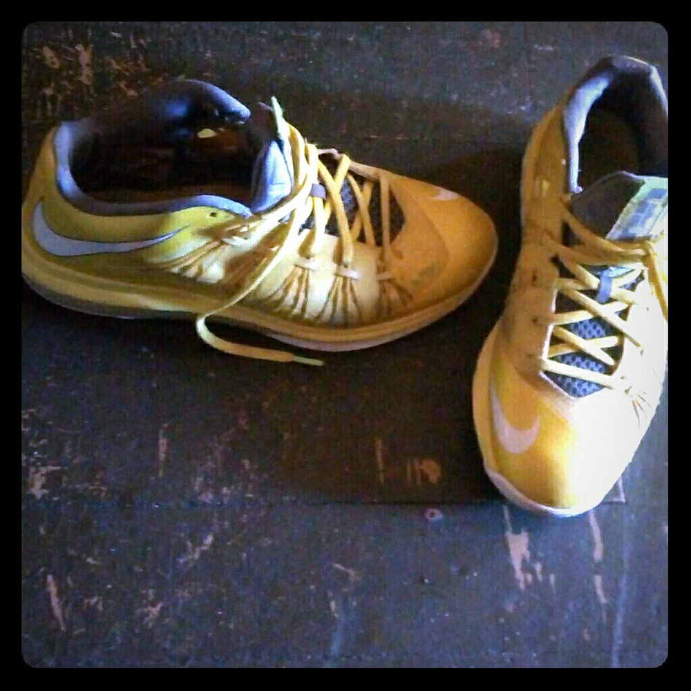 lebron 10 ps elite cool volt black nike shoes