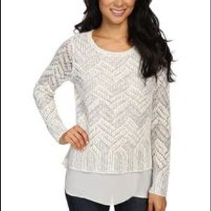 Authentic Lucky Brand Chevron Shine Sweater