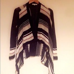 Knit striped nautical cardigan