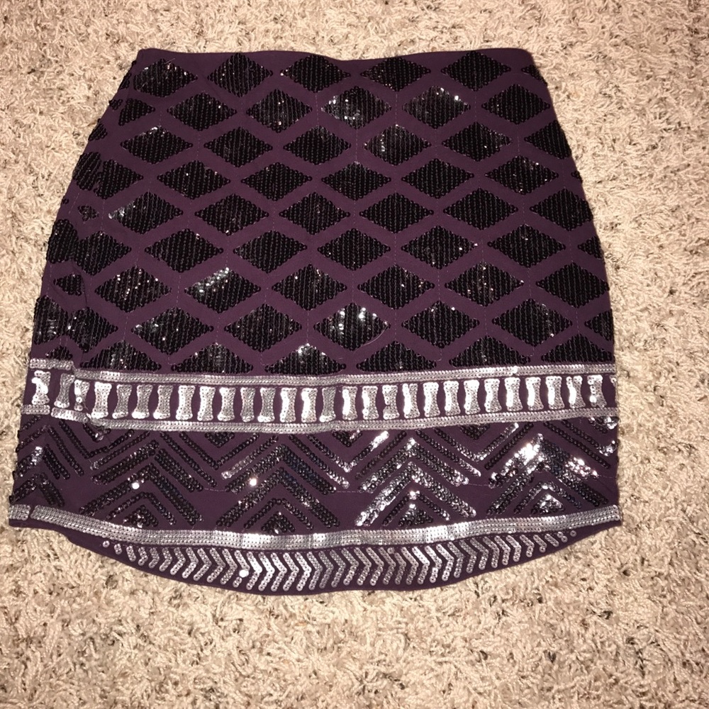 Express sequin skirt