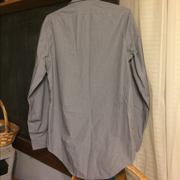 Men's Small Gray Calvin Klein Dress Shirt - Picture 5 of 5