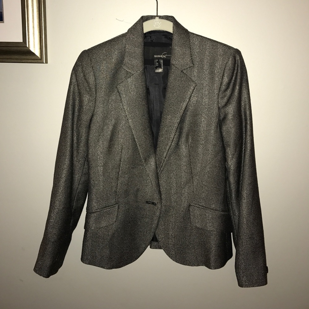 Grey tweed blazer