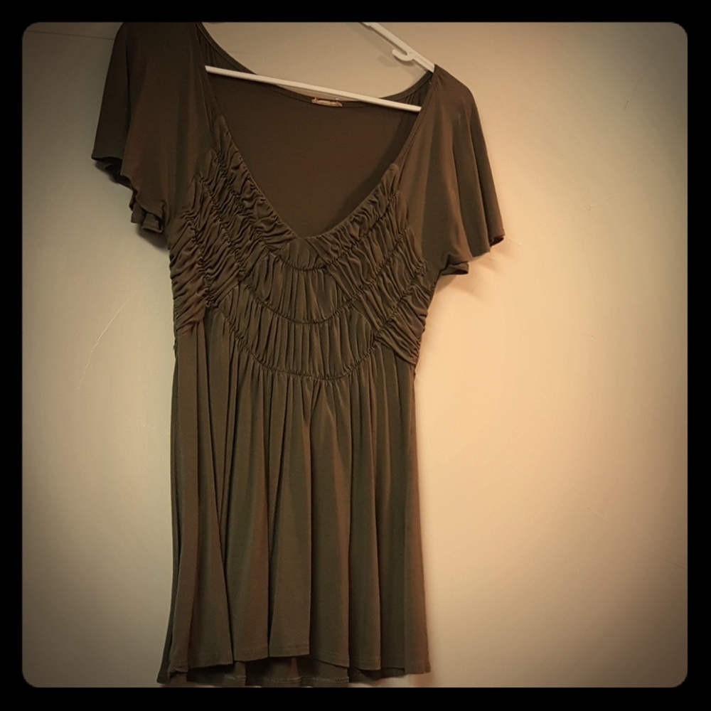 Olive green top