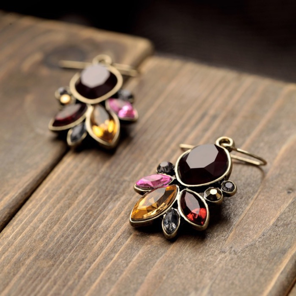 Red Queen Statement Earrings - Picture 2 of 5