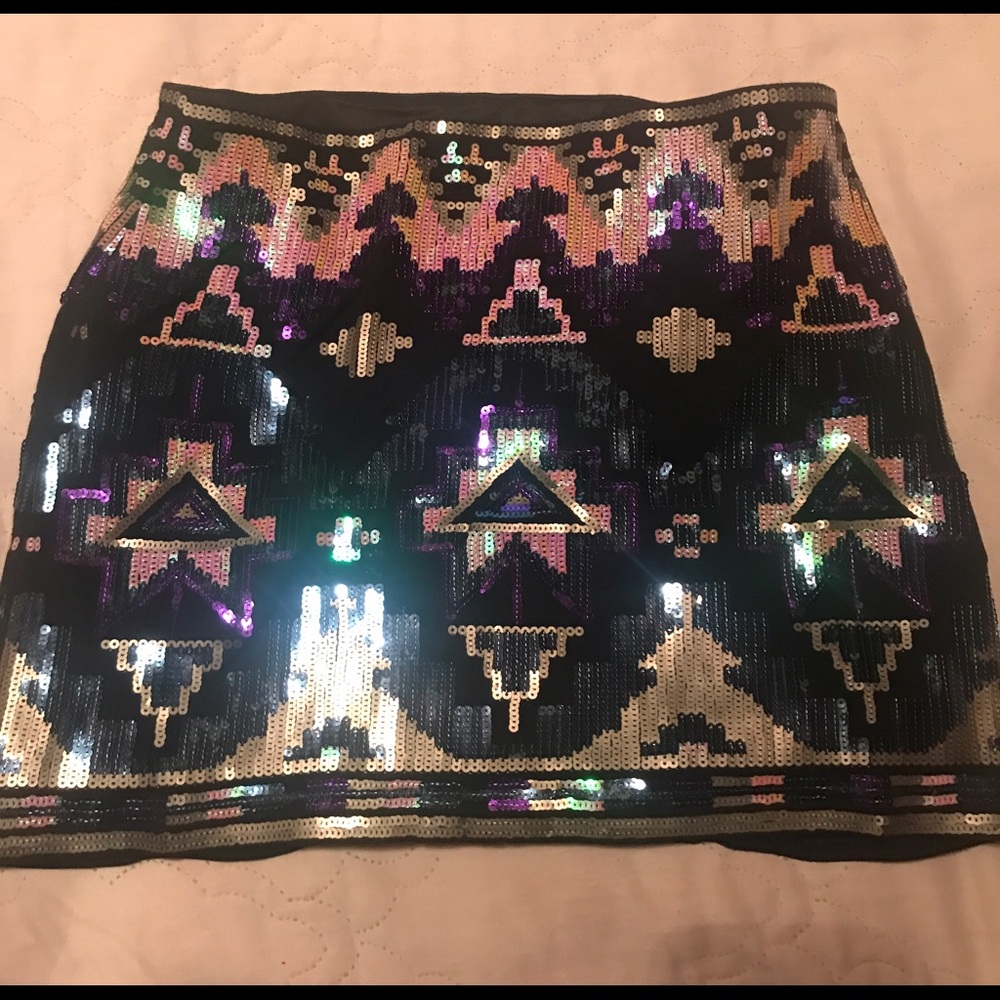 Sequined Mini Skirt