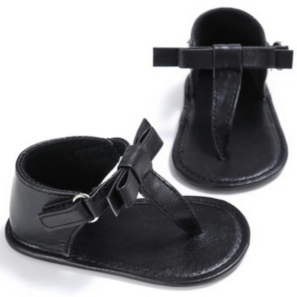 Cute Baby Girls First Walkers Bow Thong Sandals