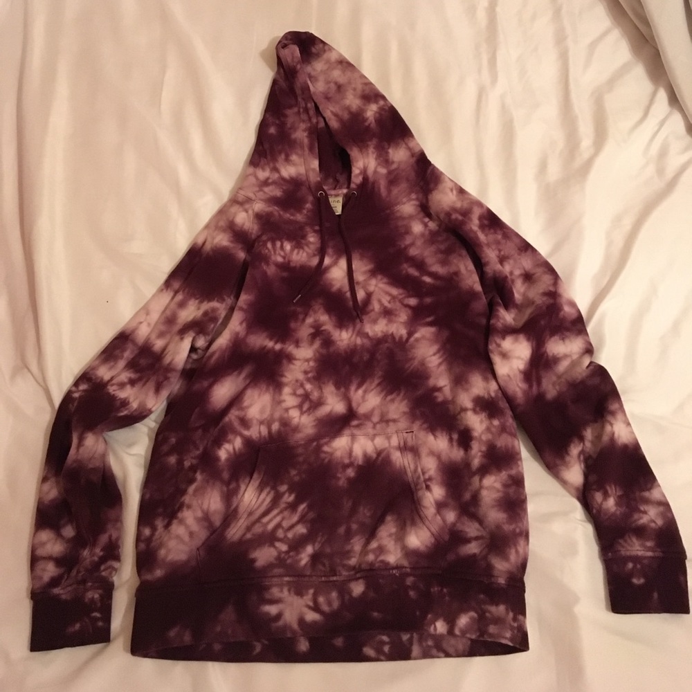 purple and white tie dye zine hoodie from zumiez