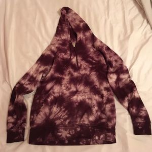 purple and white tie dye zine hoodie from zumiez