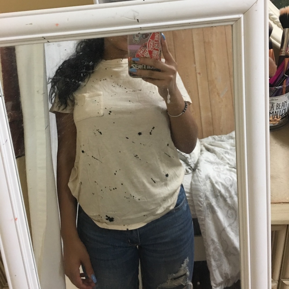 SPLATTER PRINT T SHIRT