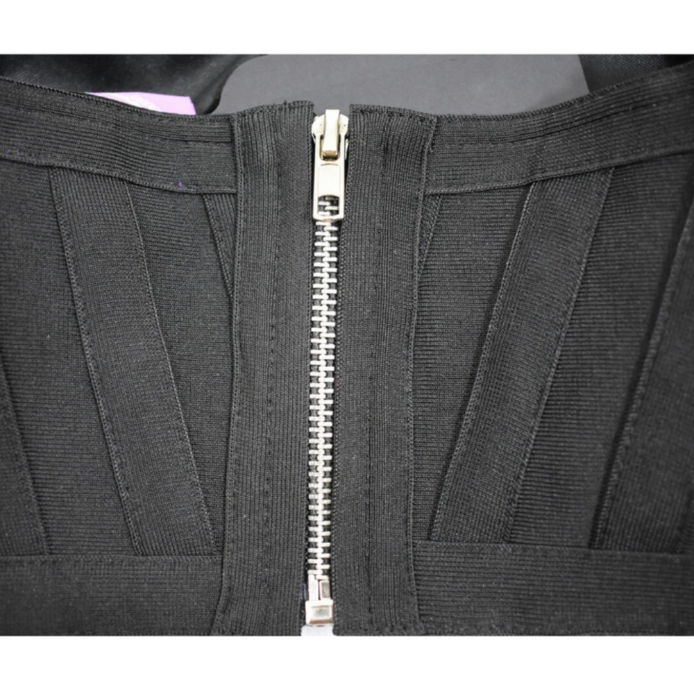 Black Bandage Crop Top - Picture 3 of 5