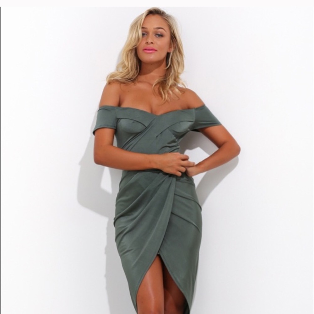 Hello Molly Bodycon Green Dress