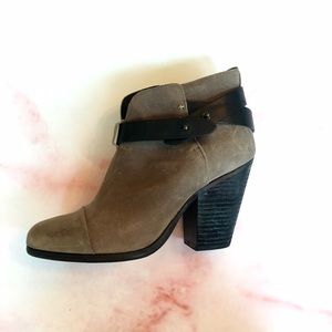 Rag & Bone Harrow Suede Booties - Grey