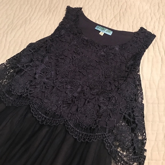 Navy tulle dress - Picture 2 of 2