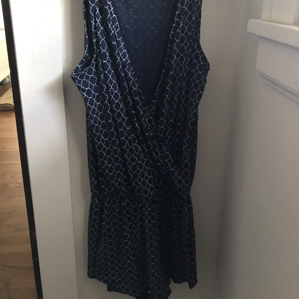 Navy blue with white design Old Navy Romper