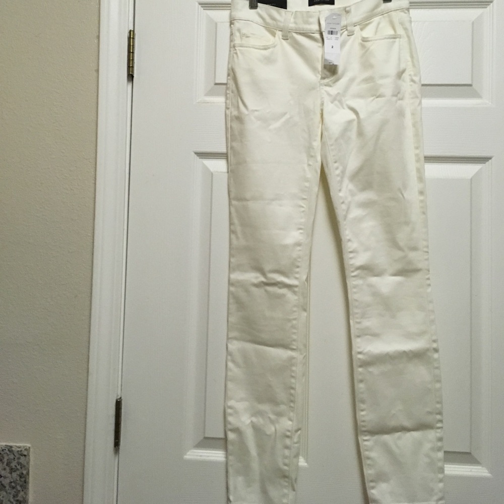Skinny Pants,Denim, modern fit, size-2, ivory,off white
