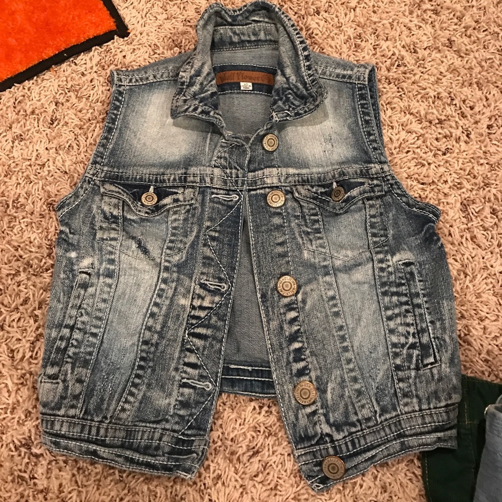 Wall flower jean vest