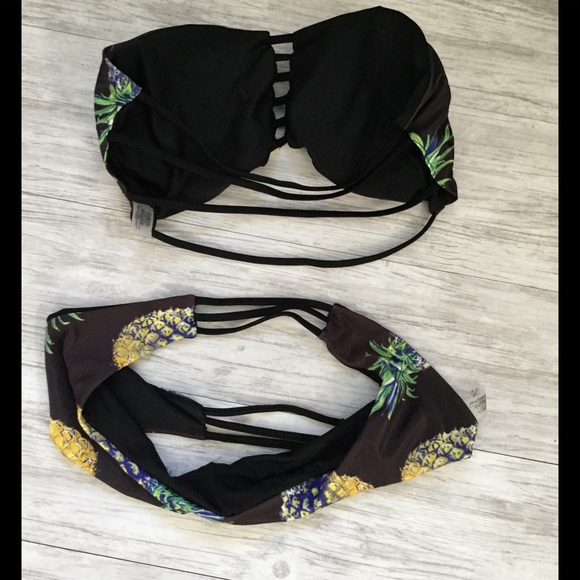 NWT Tropical Pineapple Bikini -S Top L Bottom - Picture 3 of 3