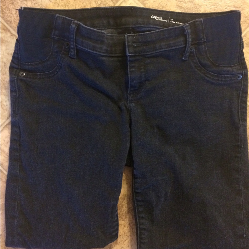 GAP Maternity Skinny Black Jeans with Inset Panel