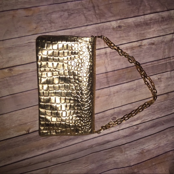 Tory Burch clutch with detach chain like new