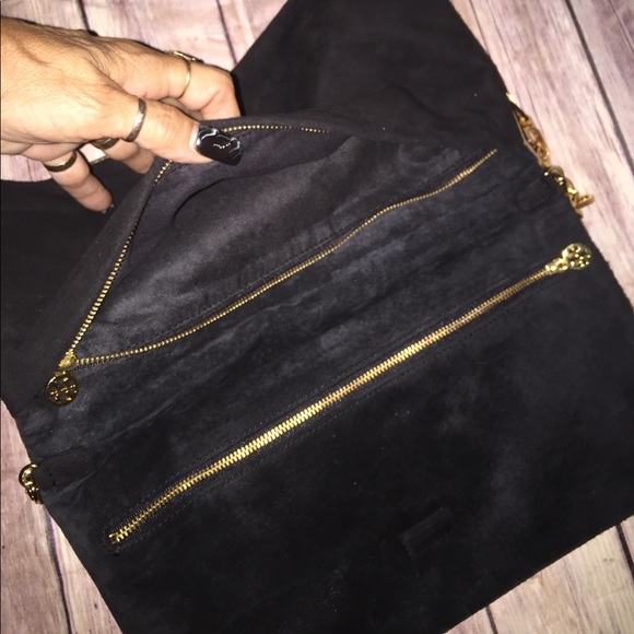 Tory Burch clutch with detach chain like new