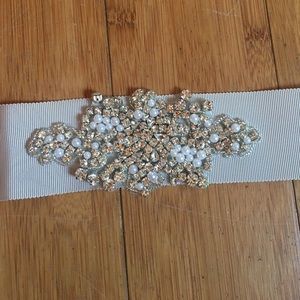 Wedding Dress Sash Belt with Crystals