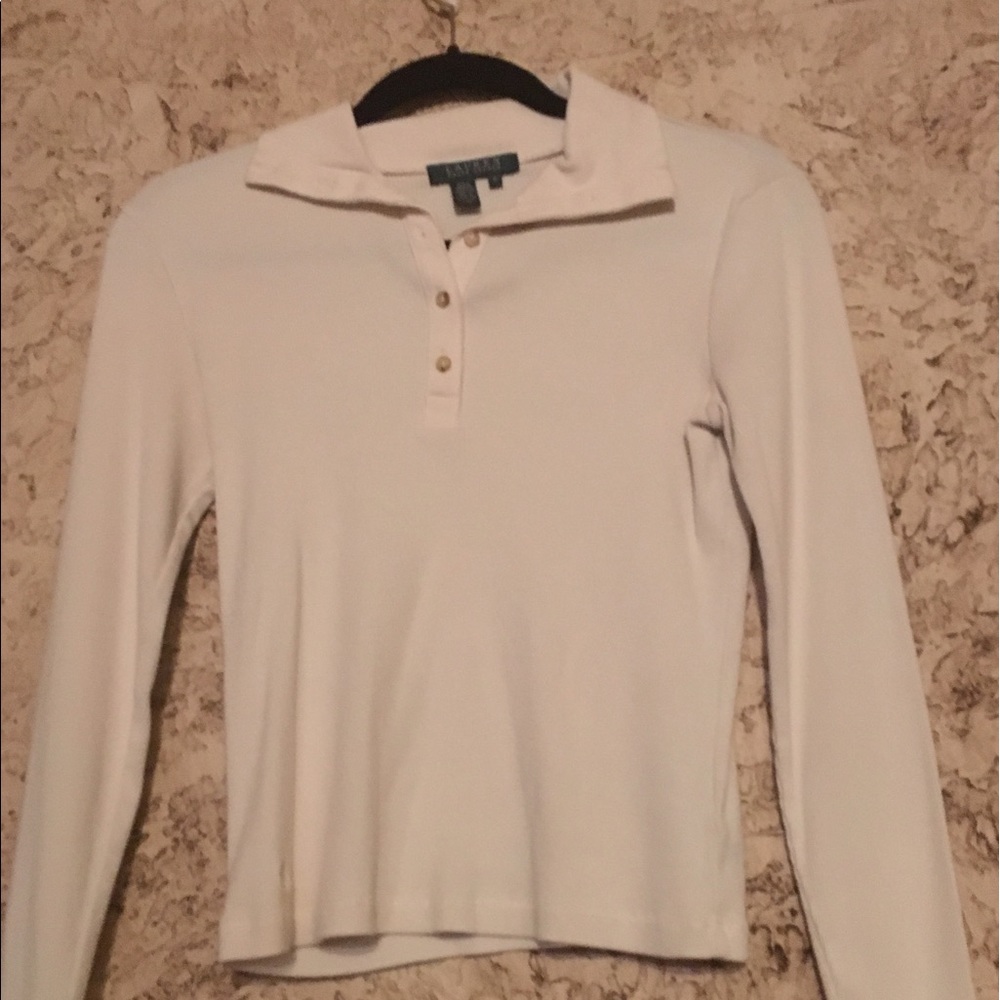 Cream Laurent Ralph Lauren blouse