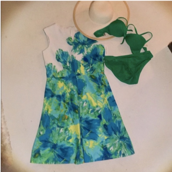 HPSandra Darren Blue Flower Dress (Only) - Picture 1 of 2
