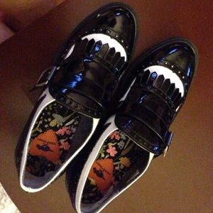 RocketDog Womens Black & White Horace Oxfords