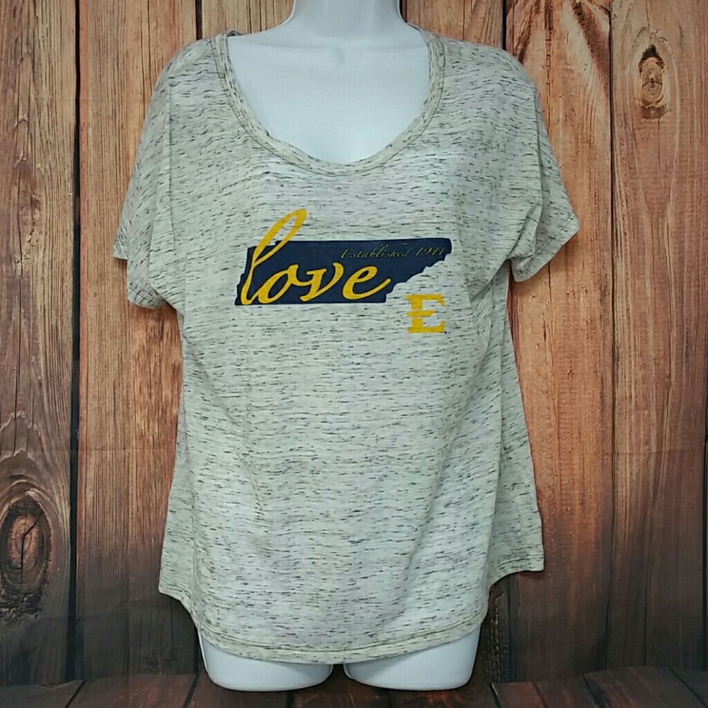 Blue 84 Love Tennessee State Gray T-Shirt Large