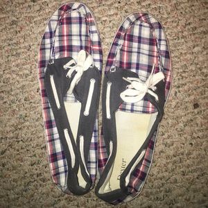 Plaid Slip-on Sneakers Size 13