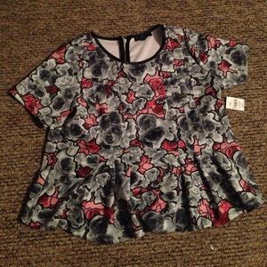 flowery zip up top with flowy bottom