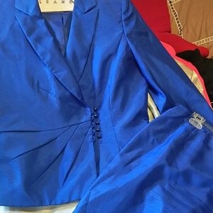 Royal Blue Tahari Skirt Suit Size 10