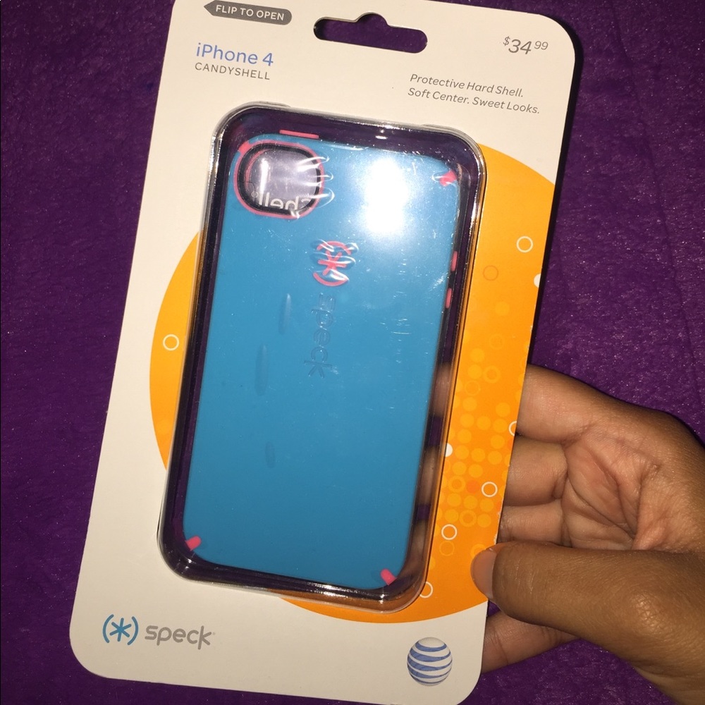 Blue and Pink Iphone 4 Speck Phone Case