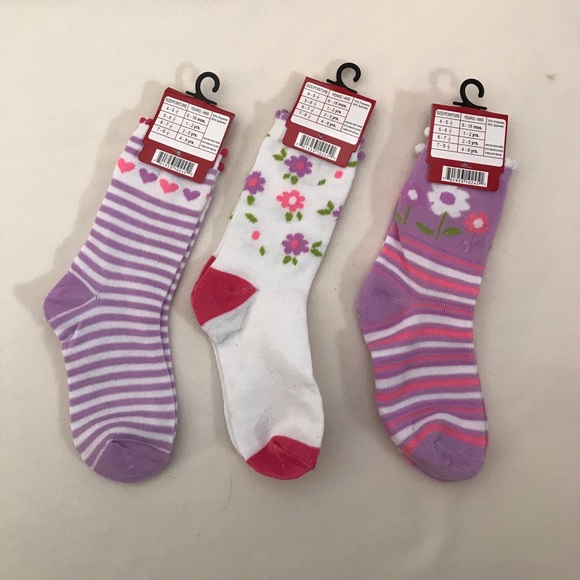 ⭐️Set of 3 Pairs Of Girls Socks Size 5-6 1/2 - Picture 2 of 4