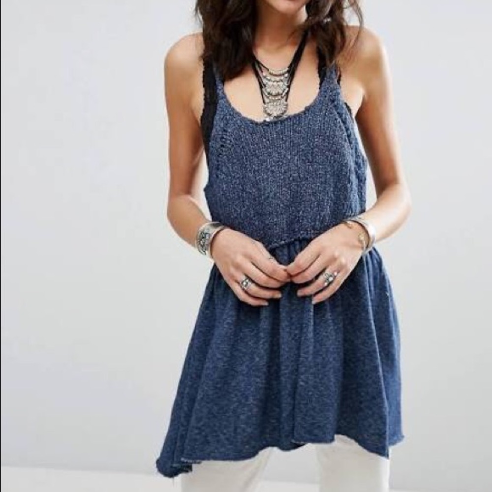 Authentic Free People Knit Racerback Tank Top - Picture 2 of 3