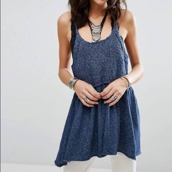 Authentic Free People Knit Racerback Tank Top - Picture 2 of 3