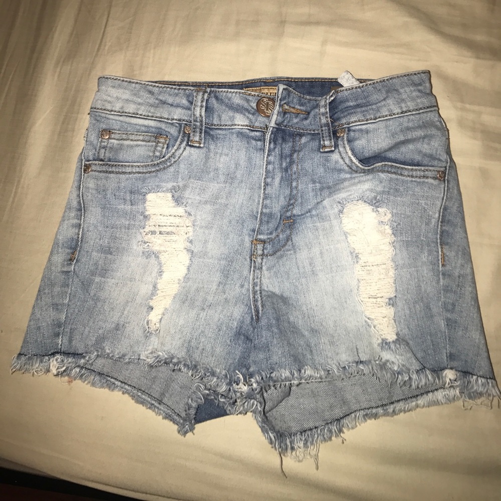 Size 0 High Waisted Denim Shorts