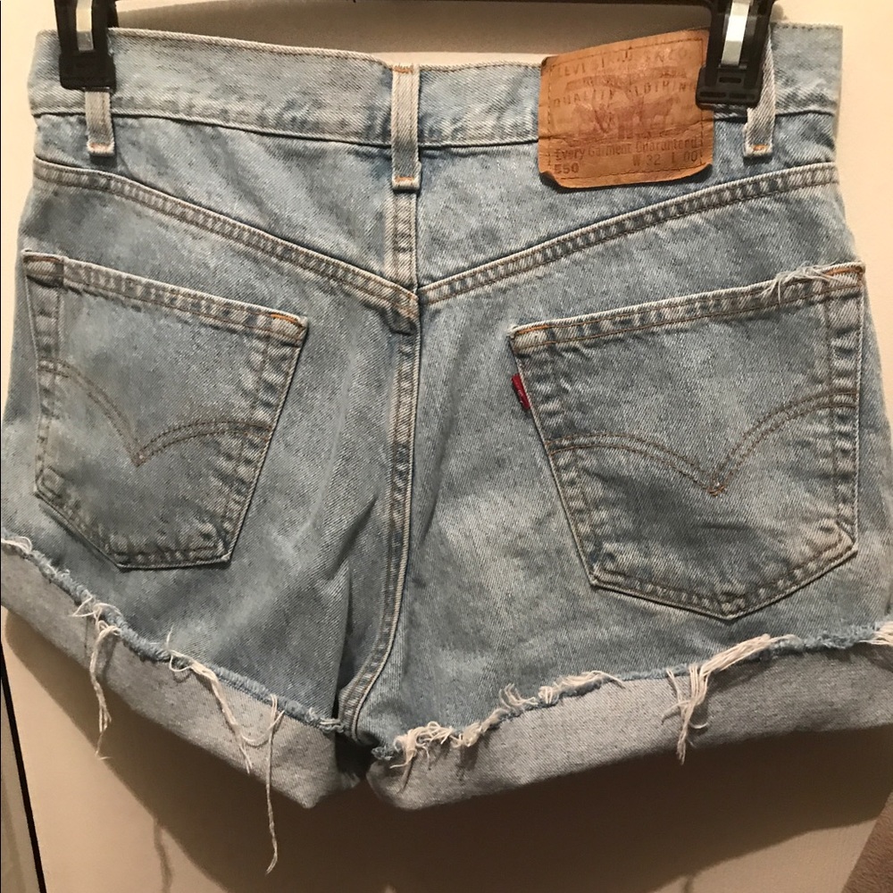 High waisted cut off shorts